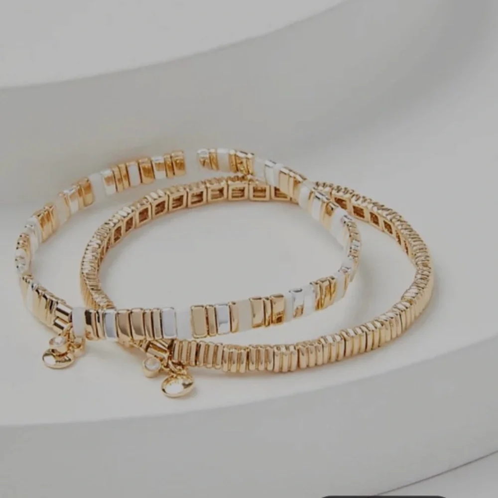 LOFT Gold and White Bracelet Set